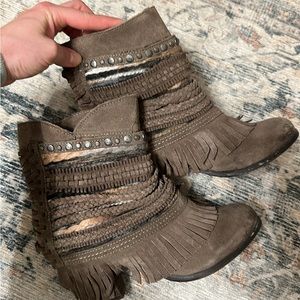 Fringe mini Cowgirl Booties